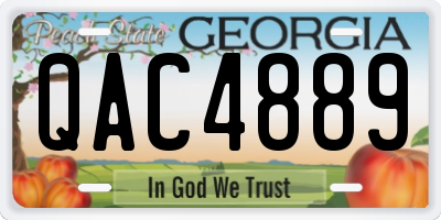 GA license plate QAC4889