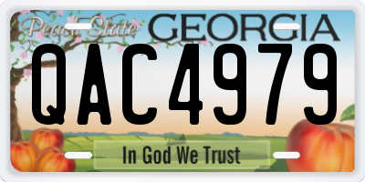 GA license plate QAC4979