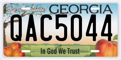 GA license plate QAC5044