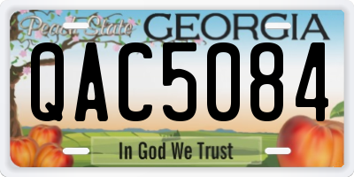 GA license plate QAC5084