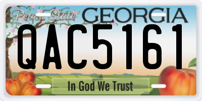 GA license plate QAC5161