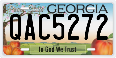 GA license plate QAC5272