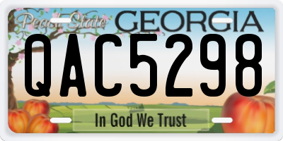 GA license plate QAC5298