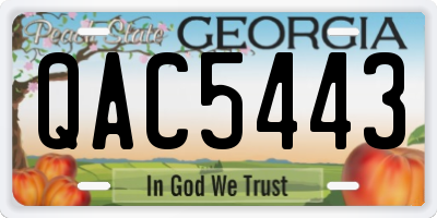 GA license plate QAC5443
