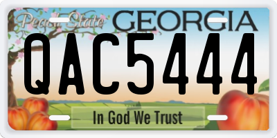 GA license plate QAC5444