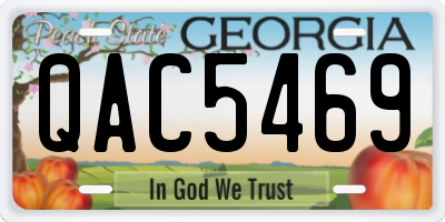 GA license plate QAC5469