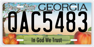 GA license plate QAC5483