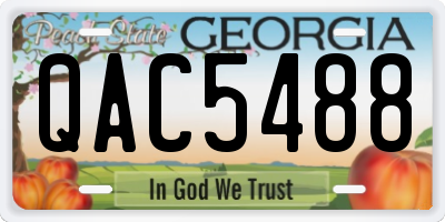 GA license plate QAC5488