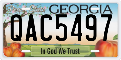 GA license plate QAC5497