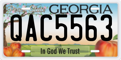 GA license plate QAC5563