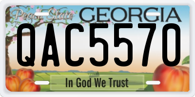 GA license plate QAC5570