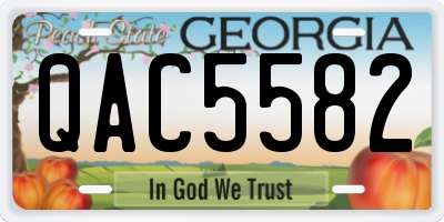 GA license plate QAC5582