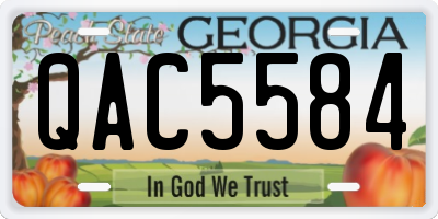 GA license plate QAC5584