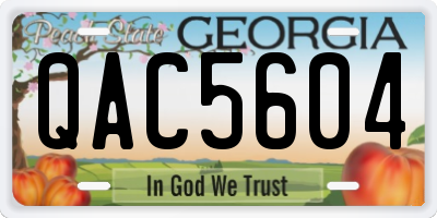 GA license plate QAC5604