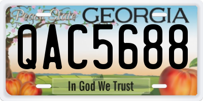 GA license plate QAC5688