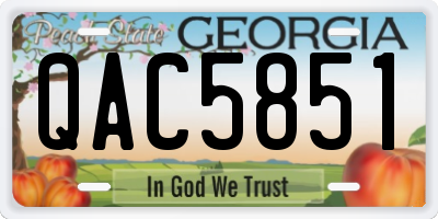 GA license plate QAC5851
