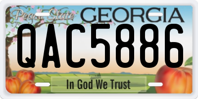 GA license plate QAC5886
