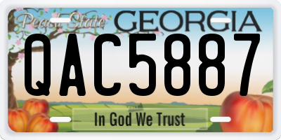 GA license plate QAC5887