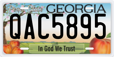 GA license plate QAC5895