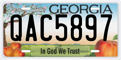 GA license plate QAC5897