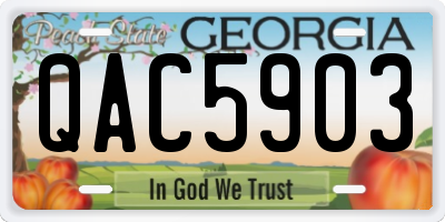 GA license plate QAC5903
