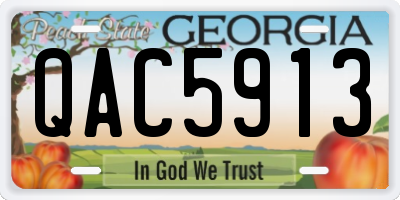 GA license plate QAC5913