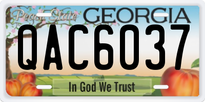 GA license plate QAC6037