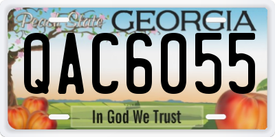 GA license plate QAC6055