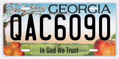 GA license plate QAC6090