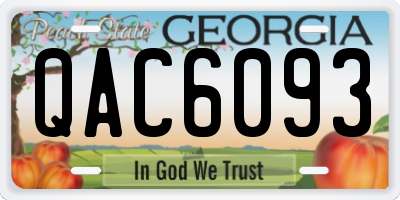 GA license plate QAC6093