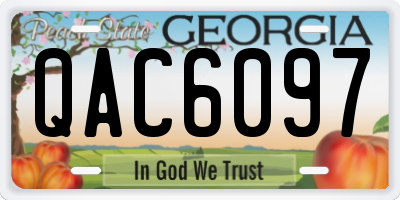 GA license plate QAC6097