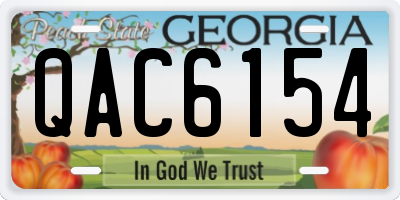 GA license plate QAC6154