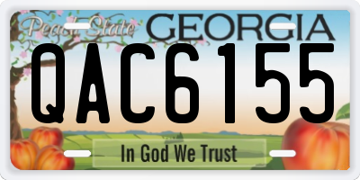 GA license plate QAC6155