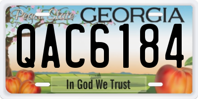 GA license plate QAC6184