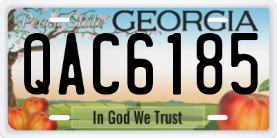 GA license plate QAC6185