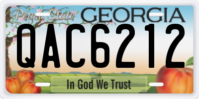GA license plate QAC6212