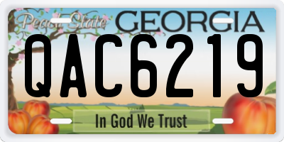 GA license plate QAC6219