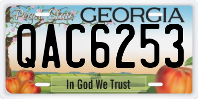 GA license plate QAC6253