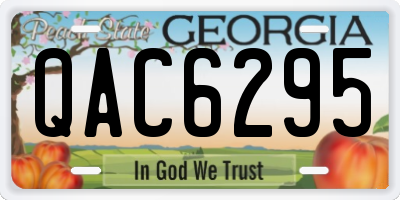 GA license plate QAC6295