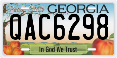 GA license plate QAC6298