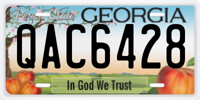 GA license plate QAC6428