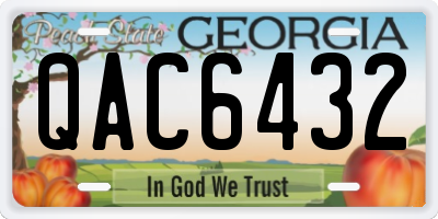 GA license plate QAC6432