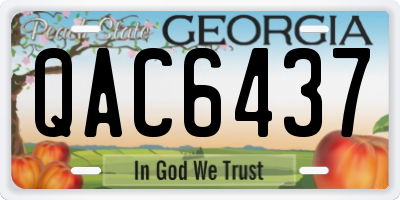 GA license plate QAC6437