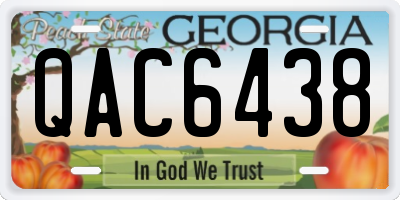 GA license plate QAC6438