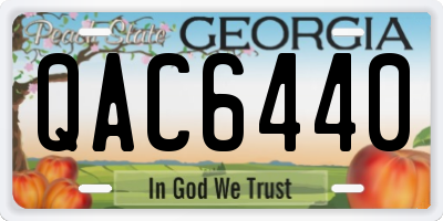 GA license plate QAC6440