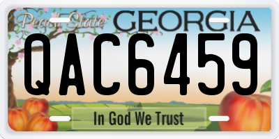 GA license plate QAC6459