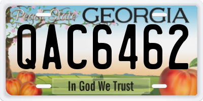 GA license plate QAC6462