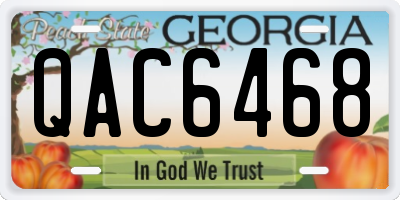 GA license plate QAC6468