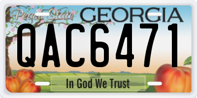 GA license plate QAC6471