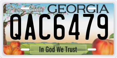 GA license plate QAC6479
